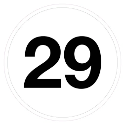 Magazijnsticker 29 (wit)