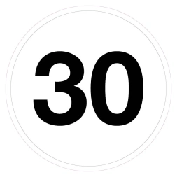 Magazijnsticker 30 (wit)