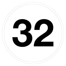 Magazijnsticker 32 (wit)