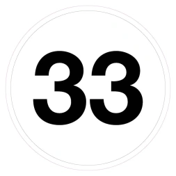 Magazijnsticker 33 (wit)
