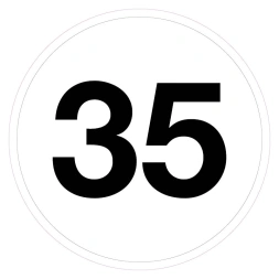 Magazijnsticker 35 (wit)