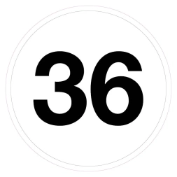 Magazijnsticker 36 (wit)