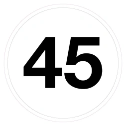 Magazijnsticker 45 (wit)
