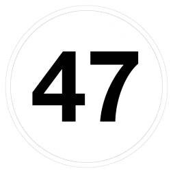 Magazijnsticker 47 (wit)