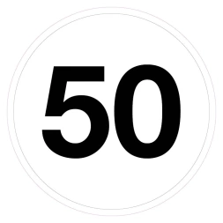 Magazijnsticker 50 (wit)