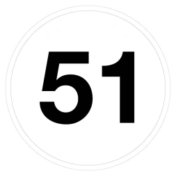 Magazijnsticker 51 (wit)