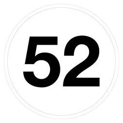 Magazijnsticker 52 (wit)