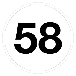 Magazijnsticker 58 (wit)