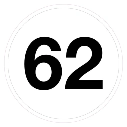 Magazijnsticker 62 (wit)