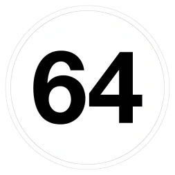 Magazijnsticker 64 (wit)