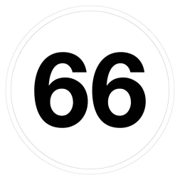 Magazijnsticker 66 (wit)