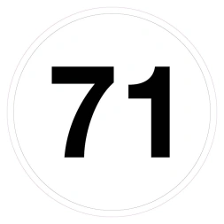 Magazijnsticker 71 (wit)