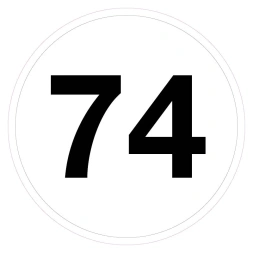 Magazijnsticker 74 (wit)