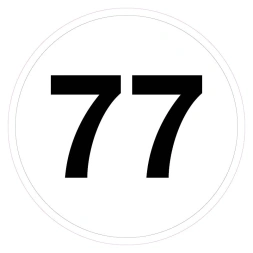 Magazijnsticker 77 (wit)