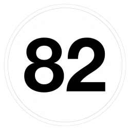 Magazijnsticker 82 (wit)