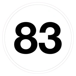 Magazijnsticker 83 (wit)