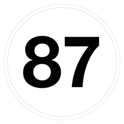 Magazijnsticker 87 (wit)