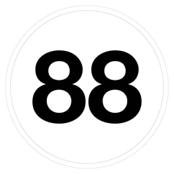 Magazijnsticker 88 (wit)