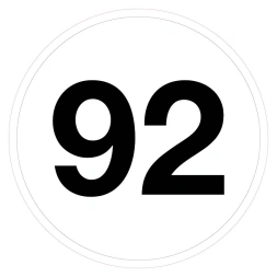 Magazijnsticker 92 (wit)