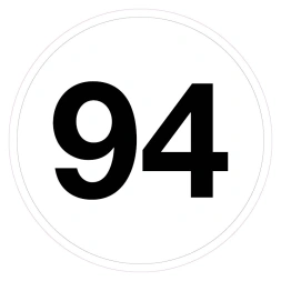 Magazijnsticker 94 (wit)