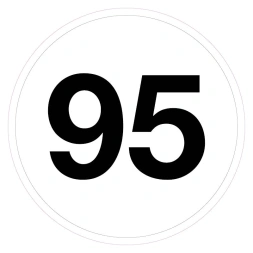 Magazijnsticker 95 (wit)
