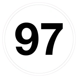 Magazijnsticker 97 (wit)