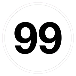 Magazijnsticker 99 (wit)