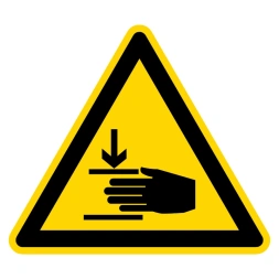 Waarschuwing voor bekneld raken sticker
