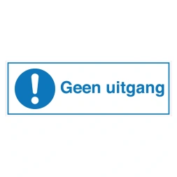 Geen uitgang sticker