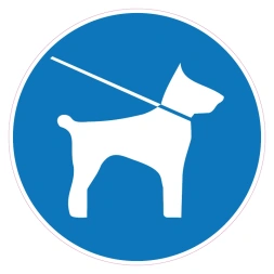 Verplicht honden aangelijnd houden sticker