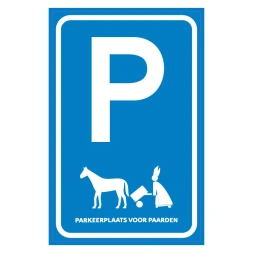 Parkeerplaats voor paarden sticker