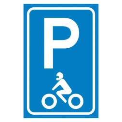 Parkeerplaats voor motoren sticker