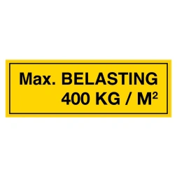 Max. belasting 400 kg / my sticker