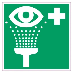 Oogdouche sticker (ISO 7010)