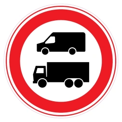 Gesloten voor bestelbussen en vrachtauto's sticker