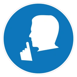 Stilte verplicht sticker