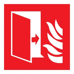 Brandwerende deur sticker