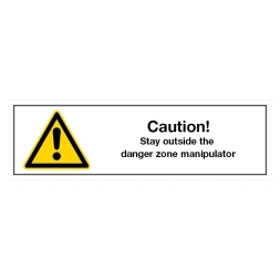 Caution Stay outside the danger zone sticker