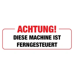 Achtung! Diese machine ist ferngesteuert sticker