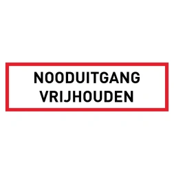 Nooduitgang vrijlaten sticker