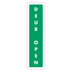Deur open sticker - Groen