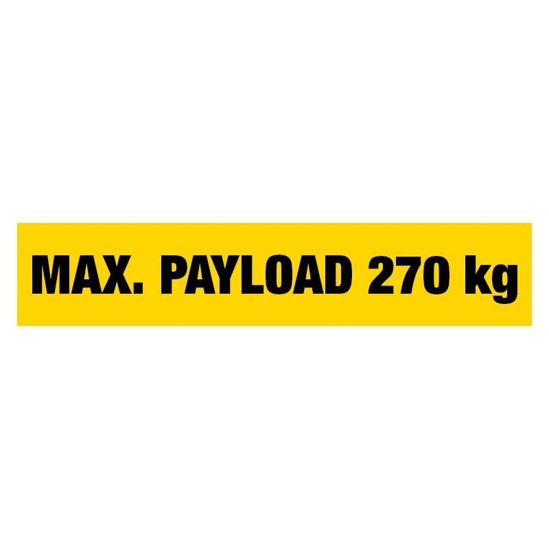 Payload Icon Sticker Max. Payload 270 kg sticker | Diversestickers.nl
