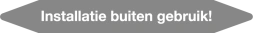 Leidingmarker Installatie buiten gebruik sticker