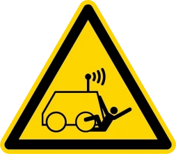Gevaar voor op afstand gestuurde voertuigen sticker