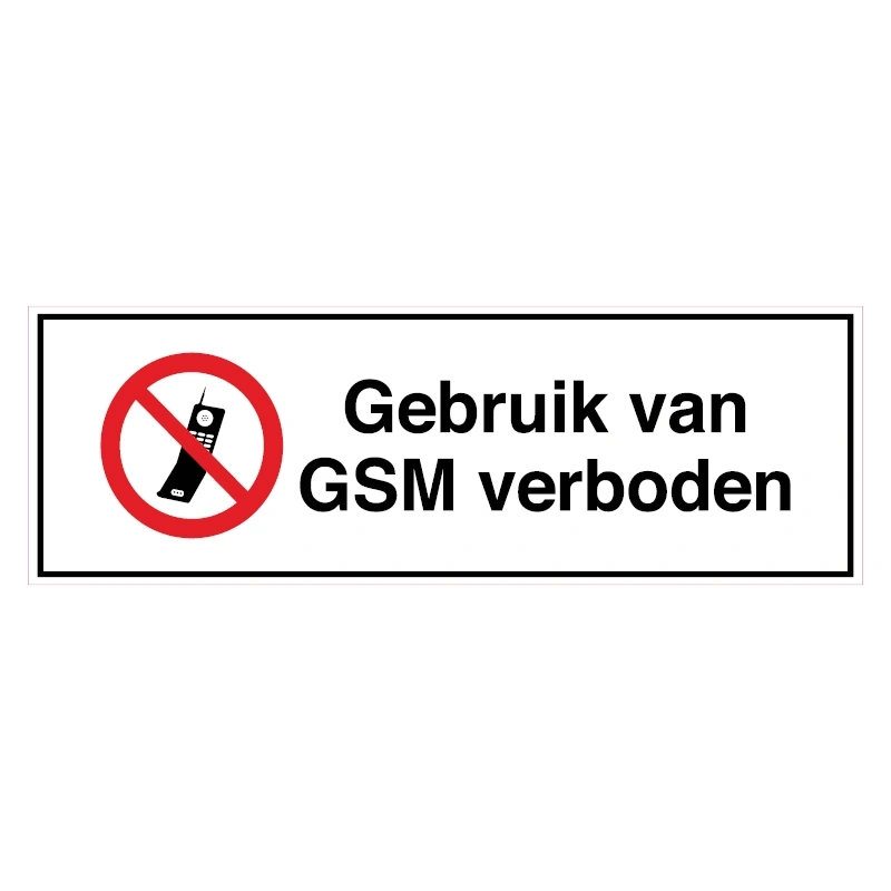 Gsm Led Sticker Gebruik van GSM verboden sticker | Diversestickers.nl