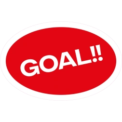 GOAL Sticker – 100mm Premium Kwaliteit voor €1