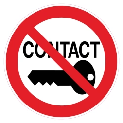 Verboden contact aan te leggen sticker