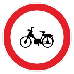 Bromfietsen verboden sticker