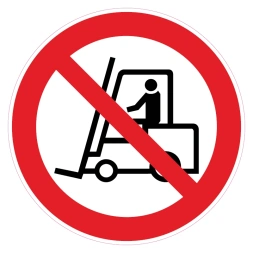 Verboden voor transportvoertuigen sticker