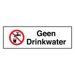 Geen drinkwater sticker